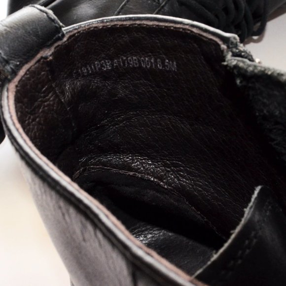 John Varvatos USA Barrett Multi Eyelet Lace Black Leather Boots EUC! - Picture 8 of 8